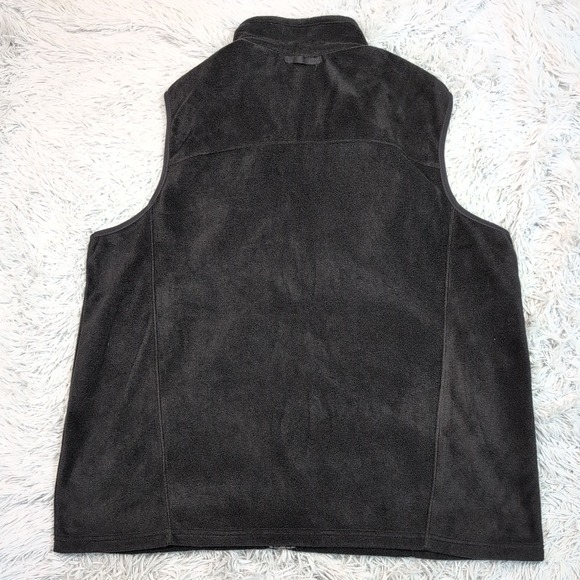 Eddie Bauer‎ Vest Mens XL Black Gorpcore Outdoors Zip Up Pockets Soft Fleece - Picture 2 of 10